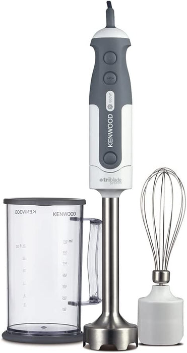 Kenwood Triblade System Stabmixer, Pürierstab mit abnehmbarem Edelstahl Mixfuß mit 3-Flügel-Messer für schnelleres Pürieren, inkl. Schneebesen 