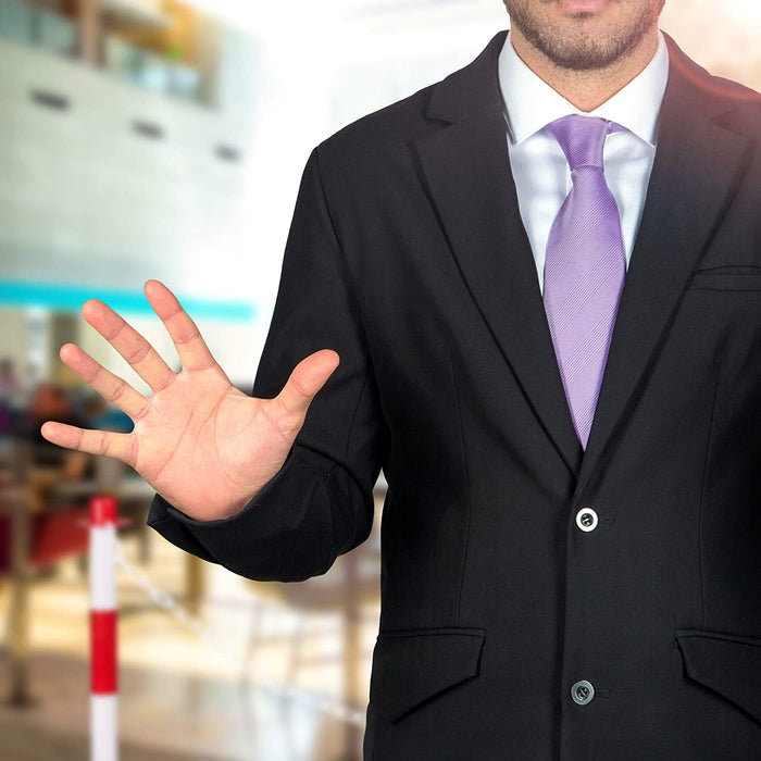 Kettenpfosten H x B x T ca. 82 x 112 x 28 cm 4 Absperrpfosten aus Kunststoff mit 3 praktischen Absperrketten als Sperrpfosten mit stabilem Standfuß befüllbar mit Wasser, rot-weiß