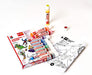 Kids Window Color Set mit 10 x 25 ml Farbe und Malvorlage A4 mit 18 Motiven, Fenstermalfarbe auf Wasserbasis, geeignet für Glas, Spiegel, Fliesen 