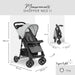 Hauck Kinder Buggy Shopper Neo II mit zwei Getränke- und Zubehör Ablagen, Einhändig Klein Zusammenklappbar, Leicht, Bis 25 kg, mit Liegefunktion