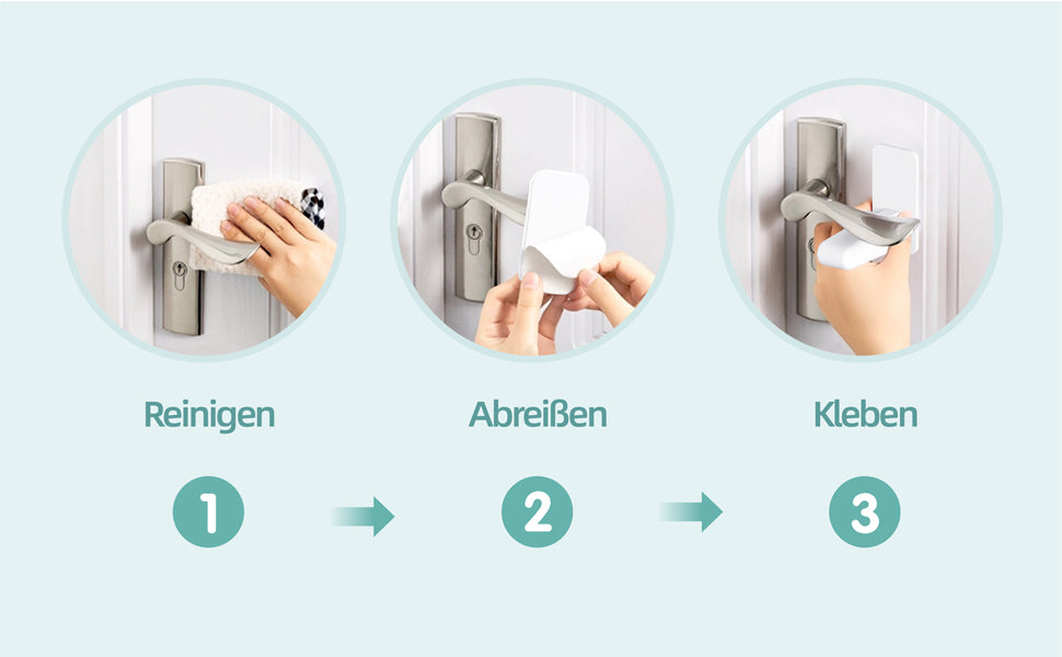 Kindersicherung Multifunktionen 4 Stück Patent-Design Türdrückerschloss Kindersicherung Tür Fenstersicherung Kinder Backofen Kindersicherung Fenster