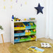 Kinderzimmerregal, Spielzeug-Organizer mit 9 herausnehmbaren Vlieskörben, Spielzeug- und Bücherregal fürs Kinderzimmer, Weißer Rahmen