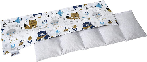 Kirschkernkissen 57x20cm 800g 100% Baumwolle 5 kammern Körnerkissen groß Öko Natur Wärmekissen Kältetherapie abnehmbarer Bezug (Boho Animals)