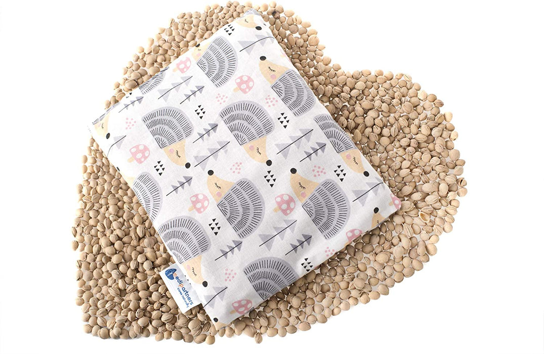 Kirschkernkissen Körnerkissen groß Wärmekissen 500g Rechteck 20x25cm Öko Natur 100% Baumwolle Medi Partners Wärme + Kältetherapie Massagetherapie (Igel)