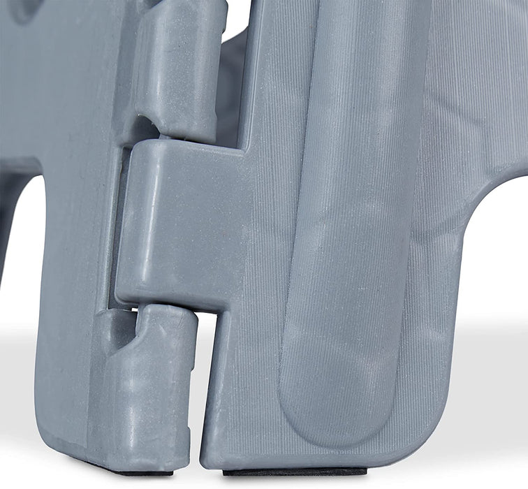 Klapphocker M, faltbar, tragbar, Reise Tritthocker, Kinder Badhocker, bis 120 kg, Kunststoff, 22 cm, hellgrau