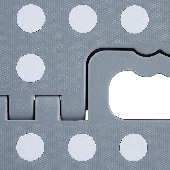 Klapphocker M, faltbar, tragbar, Reise Tritthocker, Kinder Badhocker, bis 120 kg, Kunststoff, 22 cm, hellgrau