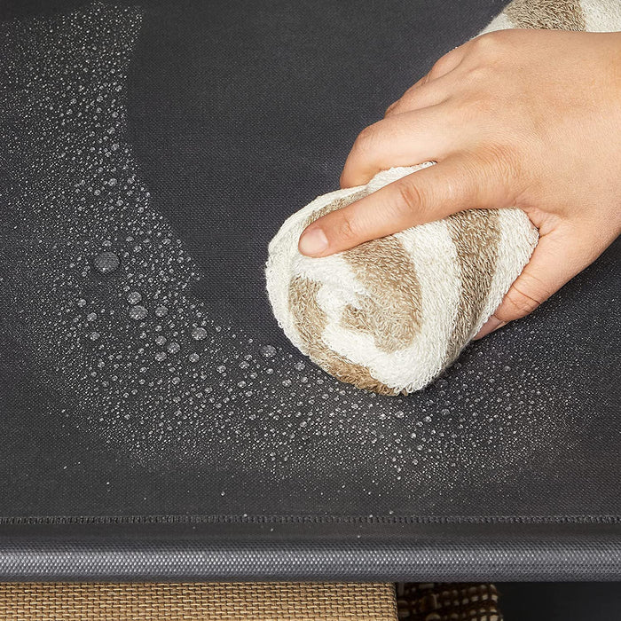 Kleiderschrank, Faltschrank, Stoffschrank, faltbare Garderobe mit 2 Kleiderstange, 175 x 150 x 45 cm, schwarz