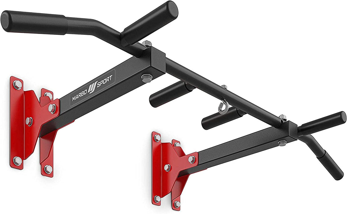 Klimmzugstange MH-D202+, Heimturnhalle Pull Up Bar, Universal Wand und Deckenstange mit Beutelhalter, Fitnessgeräte für zuhause, Sportgeräte