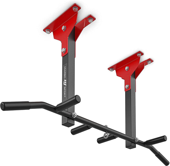 Klimmzugstange MH-D202+, Heimturnhalle Pull Up Bar, Universal Wand und Deckenstange mit Beutelhalter, Fitnessgeräte für zuhause, Sportgeräte