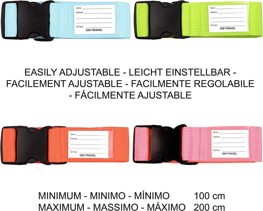Kofferband Gurt Schwerlast Personalisierter Koffergurt mit Adressschild: Koffer Gurte Gepäckgurt Koffer Gurt Koffer Band Koffergurte Koffergurte 