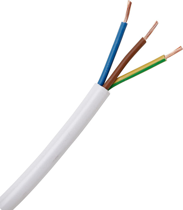 Kopp Schlauchleitung H03 VV-F, 3 x 0.75 mm², 10 m, Kabel weiß