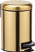 Kosmetik Treteimer Leman Gold matt 3 L - Kosmetikeimer, Mülleimer mit Anti-Fingerprint Fassungsvermögen 3 l, Edelstahl rostfrei, Gold