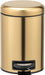 Kosmetik Treteimer Leman Gold matt 3 L - Kosmetikeimer, Mülleimer mit Anti-Fingerprint Fassungsvermögen 3 l, Edelstahl rostfrei, Gold