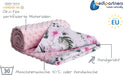 Krabbeldecke 100% Baumwolle 75x100cm doppelseitig multifunktional Minky Kuscheldecke für Kinderwagen weich flauschig (Hellrosa Blument)