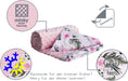 Krabbeldecke 100% Baumwolle 75x100cm doppelseitig multifunktional Minky Kuscheldecke für Kinderwagen weich flauschig (Hellrosa Blument)
