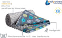 Krabbeldecke 100% Baumwolle 75x100cm doppelseitig multifunktional Minky Kuscheldecke für Kinderwagen weich flauschig (Kreaturen mit grauem Minky)