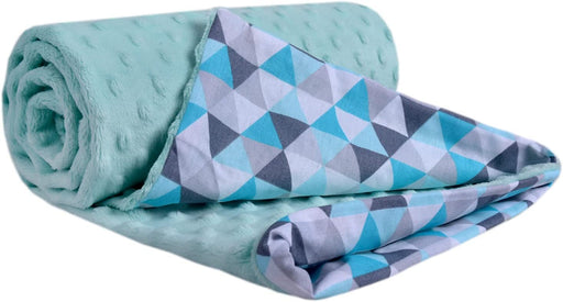 Krabbeldecke 100% Baumwolle 75x100cm doppelseitig multifunktional Minky Kuscheldecke für Kinderwagen weich flauschig 