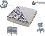 Krabbeldecke 100% Baumwolle 75x100cm doppelseitig multifunktional Minky Kuscheldecke für Kinderwagen weich flauschig (graue Dreiecke mit grauen)