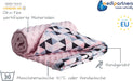 Krabbeldecke 100% Baumwolle 75x100cm doppelseitig multifunktional Minky Kuscheldecke für Kinderwagen weich flauschig (rosa Dreiecke Hellrosa Minky)