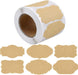 Kraft Etiketten Aufkleber, 500 Stück Kraftpapier Sticker, selbstklebende Marmelade Etiketten Aufkleber, Leere Gefrierschrank Etiketten