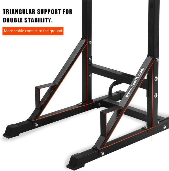 Kraftturm Power Town Multifunktions Kraftstation Klimmzugstation Liegestützgriffe Dip-Station für Home-Gym Max.120 KG