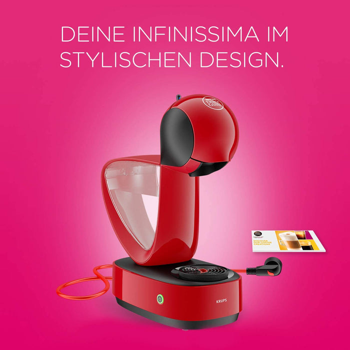 Krups Nescafé Dolce Gusto Infinissima Kapsel Kaffeemaschine (für heiße und kalte Getränke, 15 bar Pumpendruck, manuelle Wasserdosierung