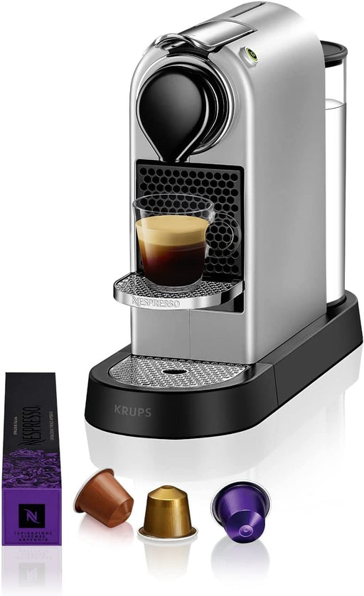 Krups Nespresso XN741B Kaffeemaschine | Freistehende Espressomaschine | Automatische Abschaltung | 1 Liter Wassertank| 1260 Watt | Farbe Silber