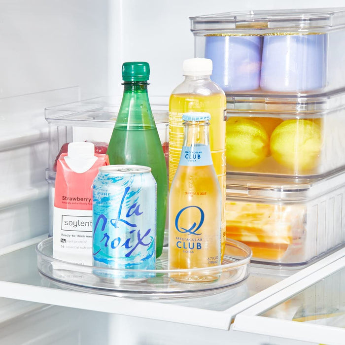 Küchen Organizer, kleiner Drehteller aus BPA-freiem Kunststoff für den Vorratsschrank,,drehbarer Gewürzhalter für für Vorratsdosen und Gewürze