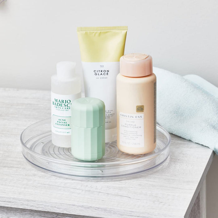 Küchen Organizer, kleiner Drehteller aus BPA-freiem Kunststoff für den Vorratsschrank,,drehbarer Gewürzhalter für für Vorratsdosen und Gewürze