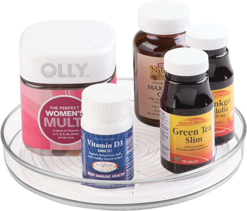 Küchen Organizer, kleiner Drehteller aus BPA-freiem Kunststoff für den Vorratsschrank,,drehbarer Gewürzhalter für für Vorratsdosen und Gewürze