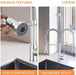 Küchenarmatur, Spring Wasserhahn Küche mit Pull Down Sprüher Brause, 2 Sprühmodi High Arc Einhebel Pültisch Mischbatterie (Chrom)