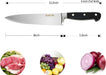 Küchenmesser Kochmesser Gemüsemesser 20cm Messer,Professionelle Chefmesser aus Hochwertigem Carbon Edelstahlmesser mit Scharfer Klinge 