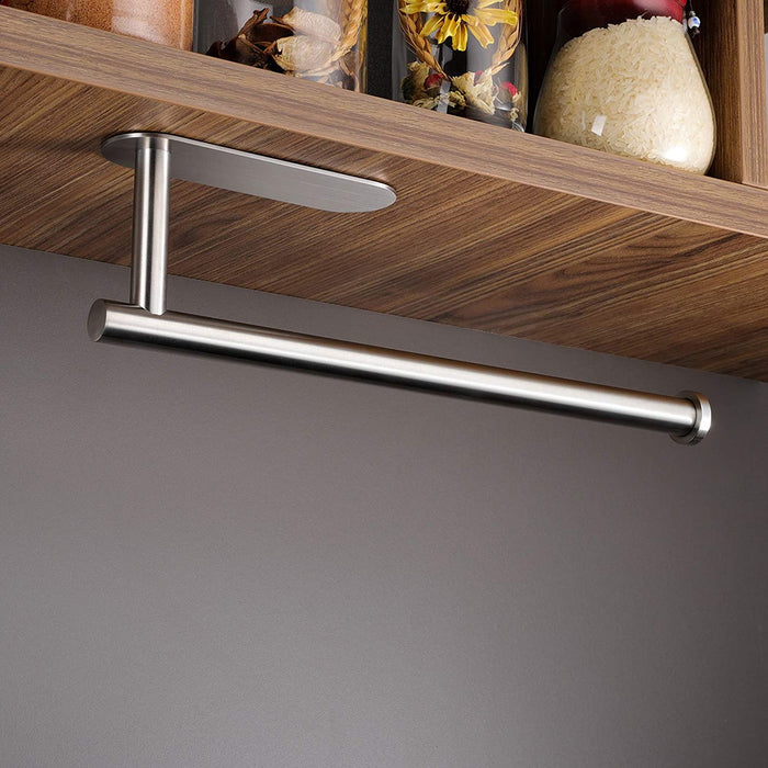 Küchenrollenhalter ohne Bohren - Papierrollenhalter Selbstklebend Praktisch Rollenhalter unter dem Schrank, Edelstahl