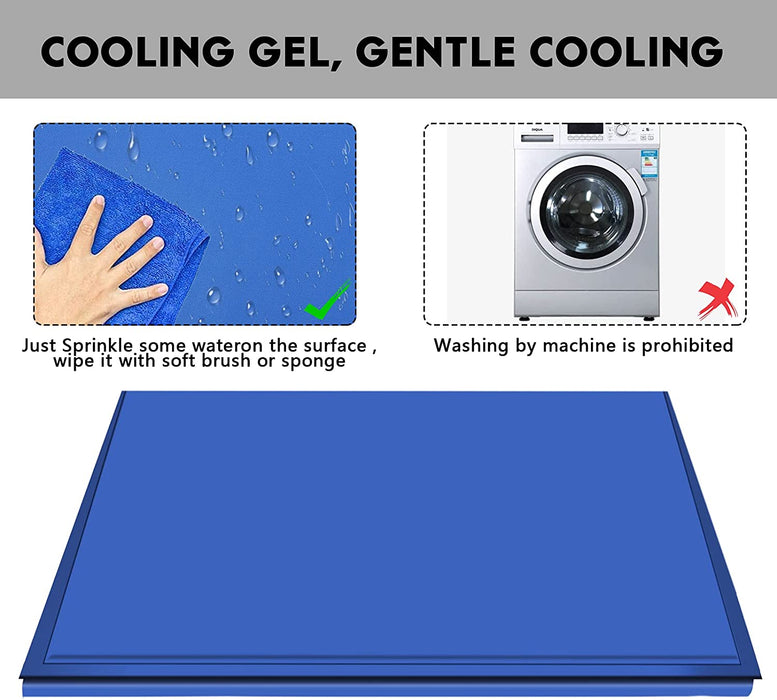Kühlmatte Hunde Katzen 90 x 50cm,Kuhlmatte für Hund & Katze mit Ungiftiges Gel,Haustier Eismatte Selbstkühlende Matte Hunde Kühl Hundedecke