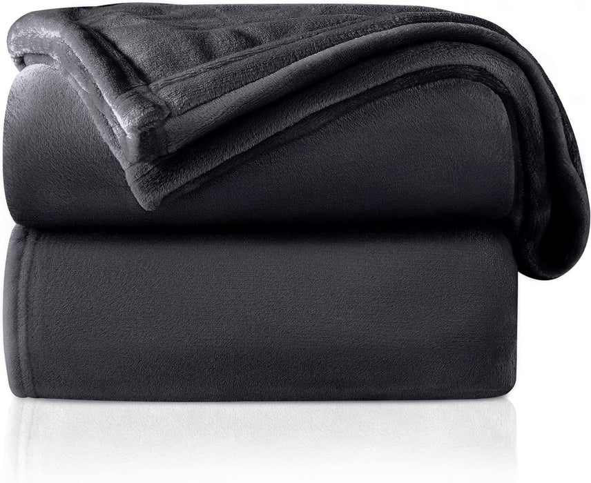 Kuscheldecke Flauschig Weich und Warme Fleecedecke für Bett Couch, Decke Flanelldecke als Sofadecke Wohndecke oder Tagesdecke, 150 x 200 cm Dunkelgrau