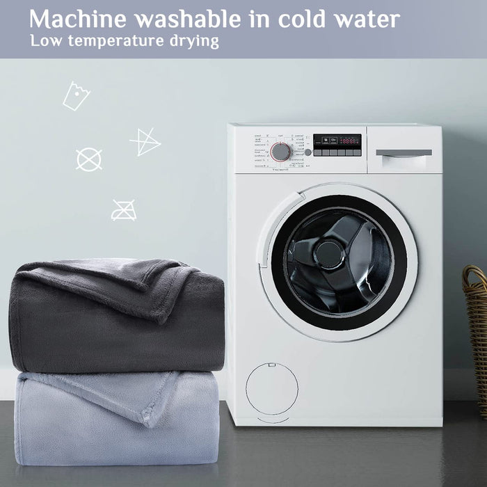 Kuscheldecke Sofa Decken Dunkelgrau, Groß Decke Falten Beständig Fleecedecke für Couch Home, Weich und Warme Wohndecke Flauschig 150 x 200 cm 