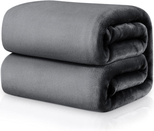 Kuscheldecke Sofa Decken Dunkelgrau, Groß Decke Falten Beständig Fleecedecke für Couch Home, Weich und Warme Wohndecke Flauschig 150 x 200 cm 