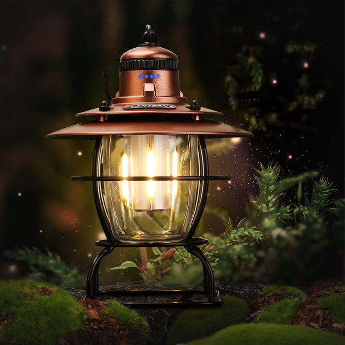 LED Campinglampe, Wiederaufladbare Camping Laterne Dimmbar, Outdoor Lampe batteriebetrieben für Draußen Garten, Batteriebetrieben Notfallleuchte