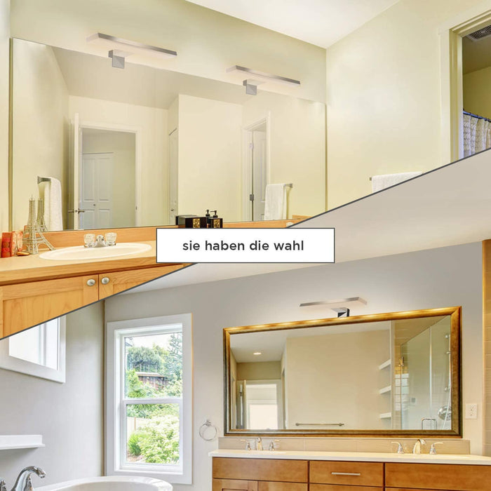 LED Spiegellampe Badezimmer Spiegelleuchte 5W 300mm 500lm IP44 Badleuchte Neutralweiß 4000k,Spiegellampen Spiegel Badezimmerschrank 230V