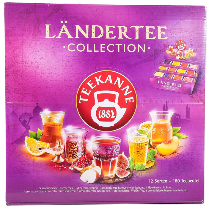 Ländertee Collection Box, 180 Teebeutel in 12 Sorten, 383 g