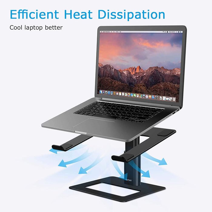 Laptopständer, höhenverstellbarer Laptop-Riser, belüfteter Aluminium-Notebookhalter für Schreibtisch, kompatibel mit 10-17''
