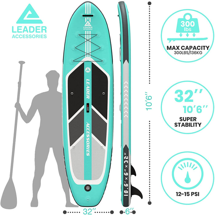 Stand Up Paddle Board - Leader Accessories All-Round SUP Board aufblasbar SUP Brett 