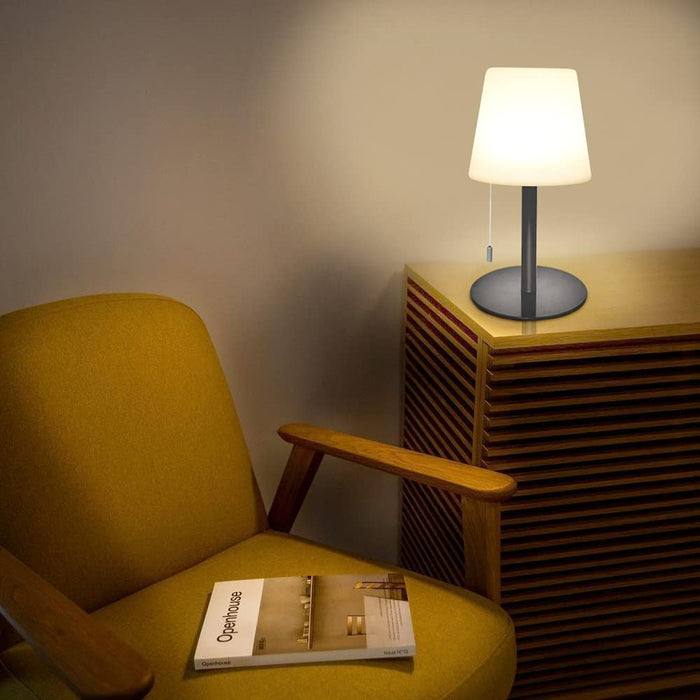 Led Akku Outdoor Tischlampe,LED Modern Creative led tischleuchte kabellos mit dimmbaren 7 Farben, USB Aufladbar Kordellampe Farbwechsel Nachtlicht 