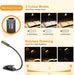 Leselampe Buch Klemme, Gritin Buchlampe mit 9 LEDs, 3 Farbtemperatur Modi, Stufenlose Helligkeit Klemmlampe, USB Wiederaufladbare Klemmleuchte