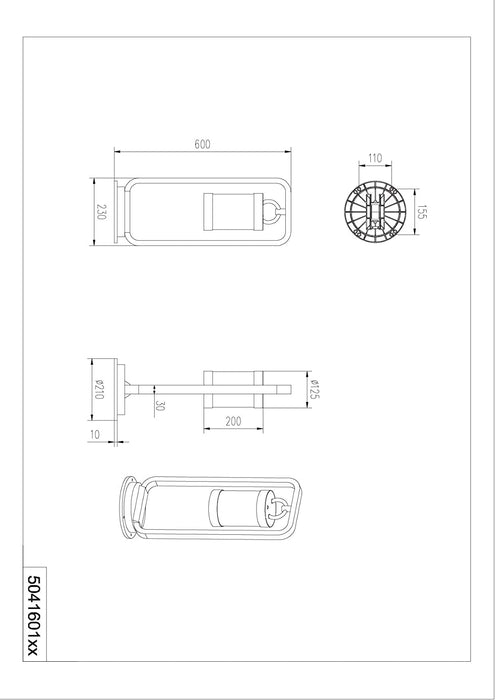 Leuchten Außen Wegeleuchte Sambesi, Alumniumguss Anthrazit, Acryl klar, exkl. 1 x E27