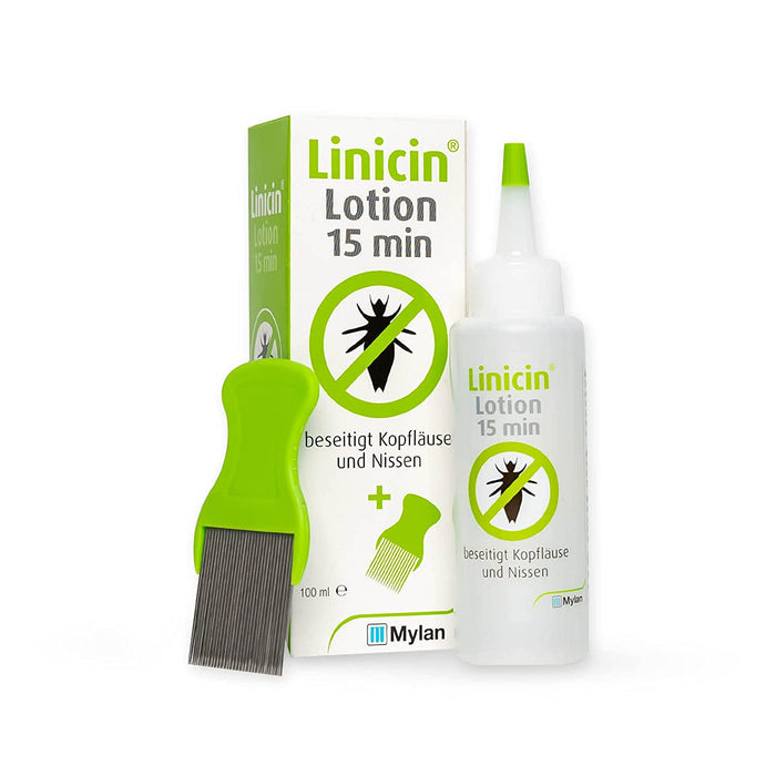 Läusemittel mit Läusekamm (100 ml) - Läusemittel zur Behandlung von Kopfläusen, inkl. Läusekamm | Schonend für die Kopfhaut
