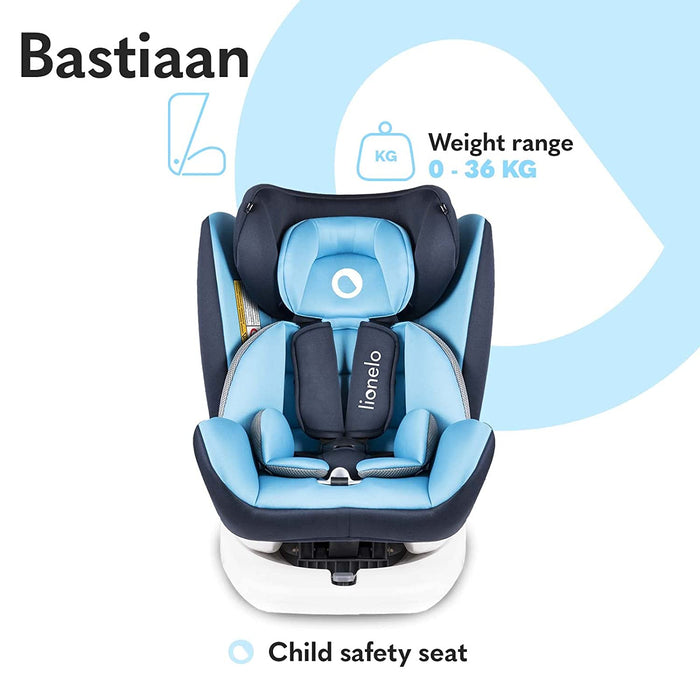 Lionelo Bastiaan Kindersitz Auto Kindersitz Isofix und Top Tether Kindersitz Drehbar um 360 Grad Autositz Gruppe 0 1 2 3 ab Geburt bis 36 kg 