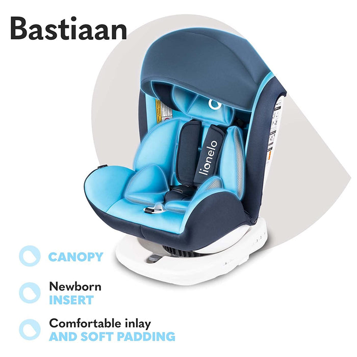 Lionelo Bastiaan Kindersitz Auto Kindersitz Isofix und Top Tether Kindersitz Drehbar um 360 Grad Autositz Gruppe 0 1 2 3 ab Geburt bis 36 kg 