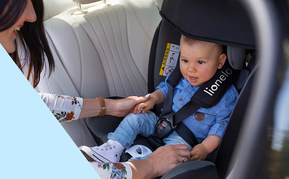 Lionelo Bastiaan Kindersitz Auto Kindersitz Isofix und Top Tether Kindersitz Drehbar um 360 Grad Autositz Gruppe 0 1 2 3 ab Geburt bis 36 kg 