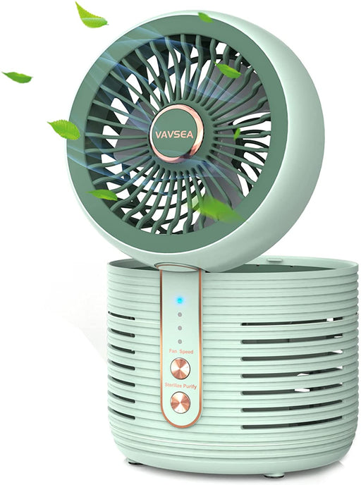 Luftreiniger, Ventilator, Luftreiniger mit HEPA Filter Klein Air Purifier Entfernt 99% Staub Pollen Rauch Partikel Viren Tierhaare Luftfilter